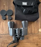 Rugged Exposure 10X50WA Porro Prism Coated Binoculars W/ Case & Lens Covers. Fixed Price $30.00.