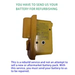 Rebuild Service For Topcon BT-34Q Battery. Fixed Price $52.00.