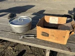 Vintage Scott Cast Aluminum 12 #10 Dutch Oven With Lid, Lifter And Feet. Fixed Price $95.00.