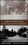 Forensic Procedures Boundary And Title Investigation By Donald A. Wilson (en. Fixed Price $186.69.