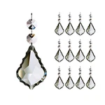 12PCS Crystal Chandelier Maple Leaf Prism Pendant Parts, 76MM, Clear. Fixed Price $35.35.