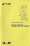 Topcon Instruction Manual Digital Theodolite DT-200/200L Series. Fixed Price $39.95.