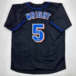 Facsimile Autographed David Wright New York Black Reprint Laser Baseball Je. Fixed Price $134.99.